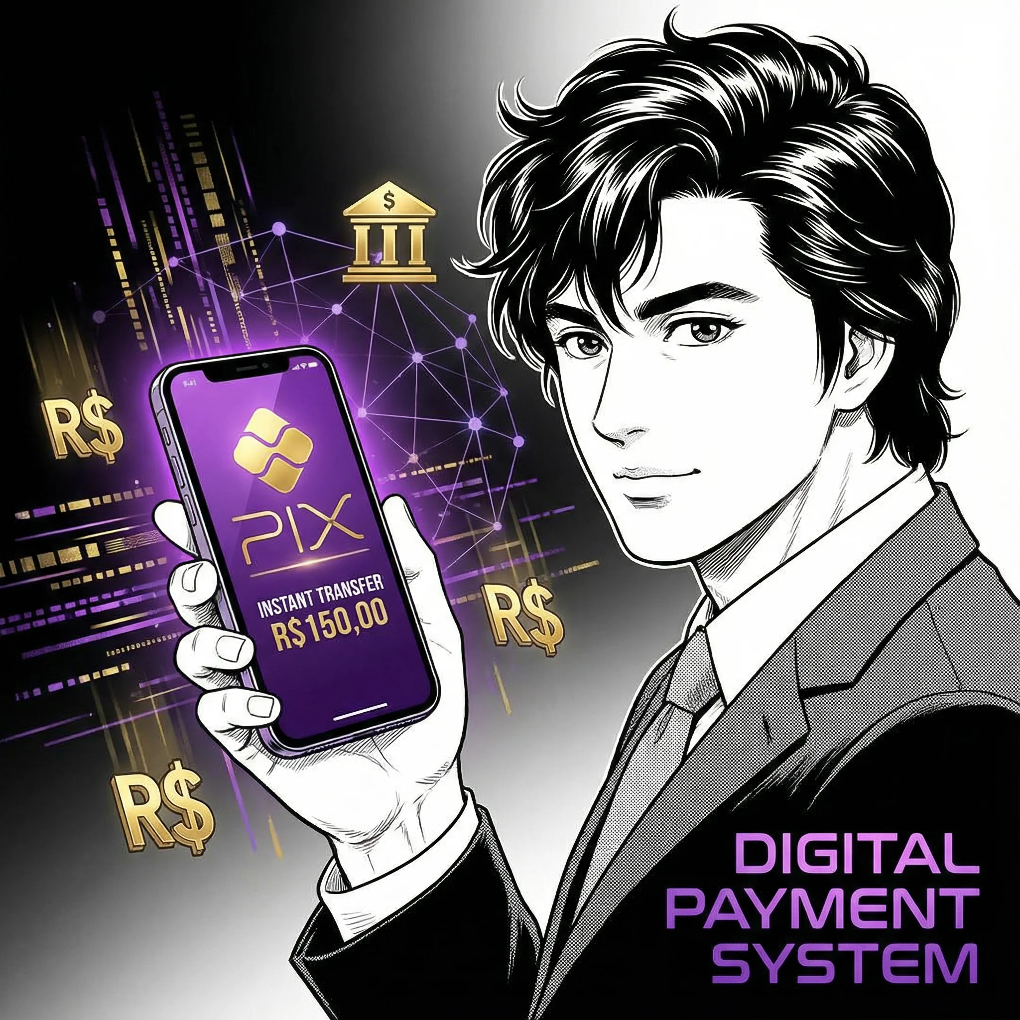 Pagamento via PIX instantâneo